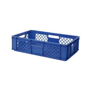 euronorm stapelbak 600x400x150 geperforeerd blauw